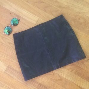 zara faux leather skirt